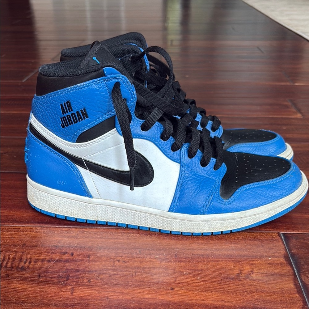Nike Air Jordan Blue Black White Athletic Shoes